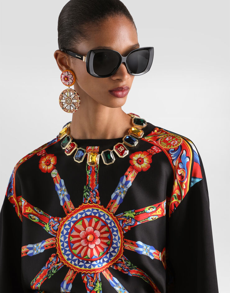 Dolce & Gabbana Carretto-print jersey t-shirt Multicolor F8W13TGDDVP