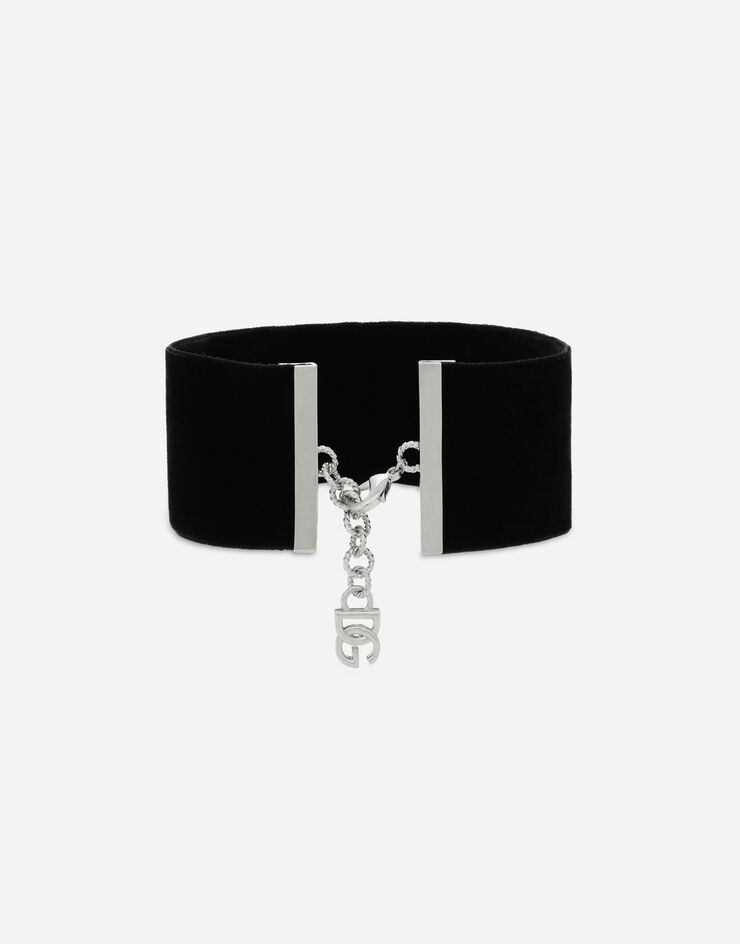 Dolce & Gabbana KIM DOLCE&GABBANA Choker en velours avec pendentif croix Noir WNP4C8W1111