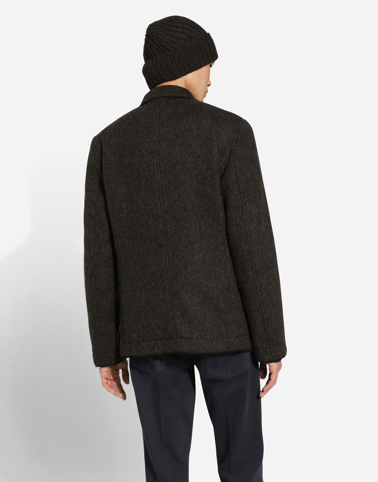 Dolce & Gabbana Ungefütterte einreihige Jacke Grau G2TW4THUMSD