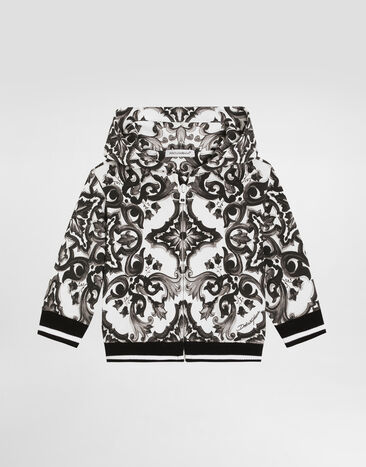 Dolce & Gabbana Sudadera de capucha con estampado de mayólica Multicolor L1JWITII7HR