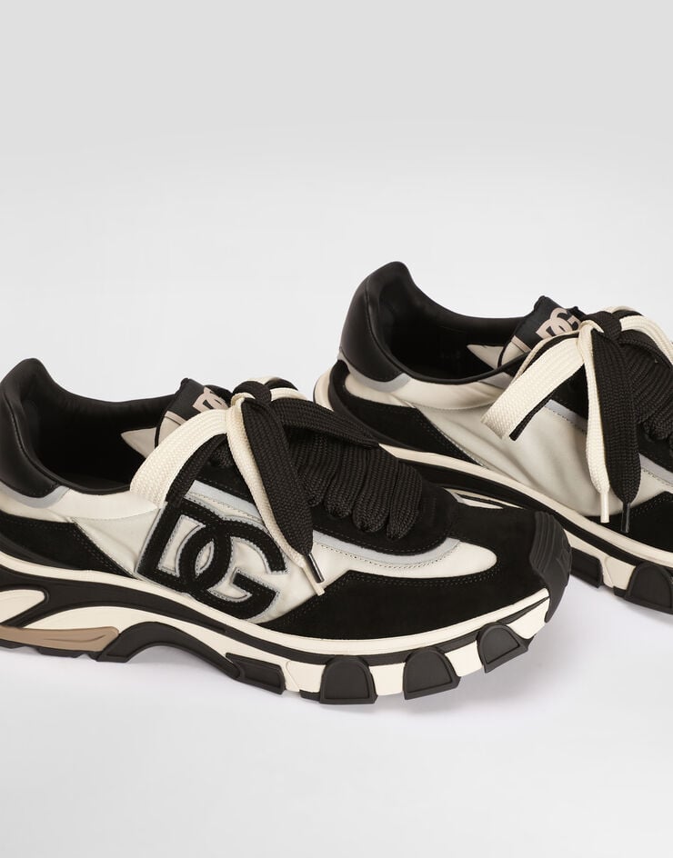 Dolce & Gabbana DG country road nylon and leather sneakers White CS2403A0205