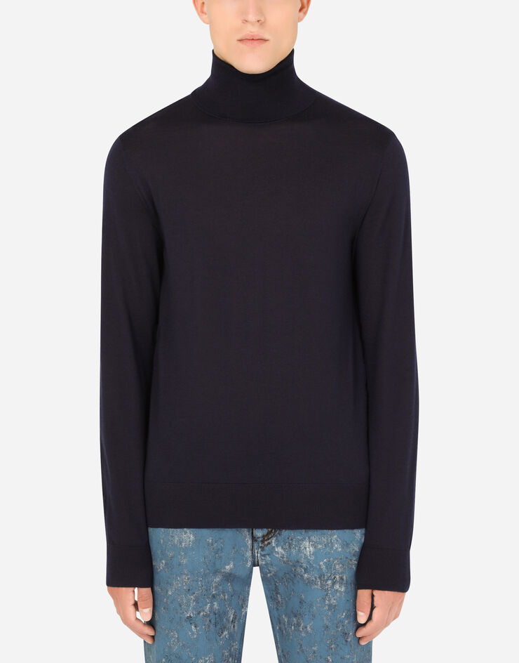 Dolce & Gabbana Cashmere turtle-neck sweater Azul GX625TJAWRC