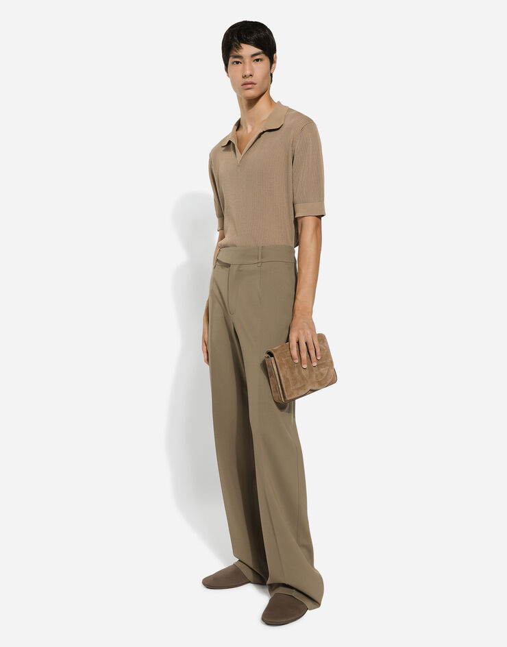 Dolce & Gabbana Tailored two-way stretch twill pants Beige GP07DTFUBGC