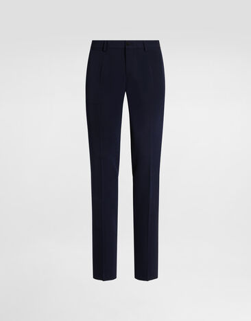 Dolce & Gabbana Bi-stretch wool canvas trousers Blue GY7BMTFUBGB
