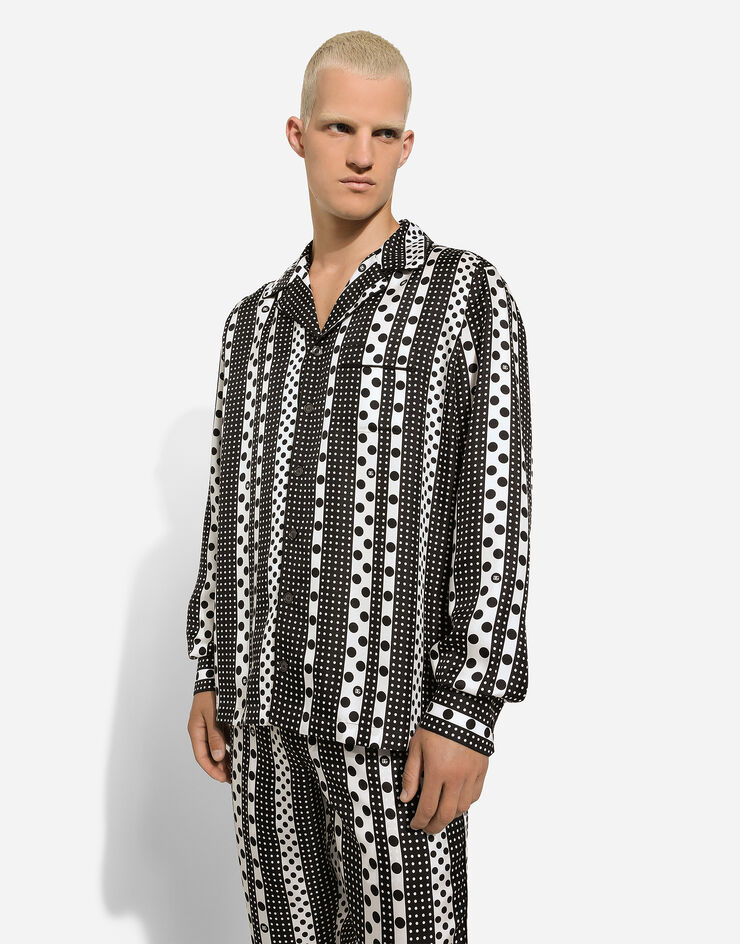 Dolce & Gabbana Camisa de seda estampada Imprima G5IF1TIS1S6