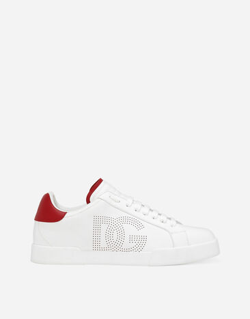 Dolce & Gabbana Zapatilla Portofino en piel de becerro Blanco CS2277AV066
