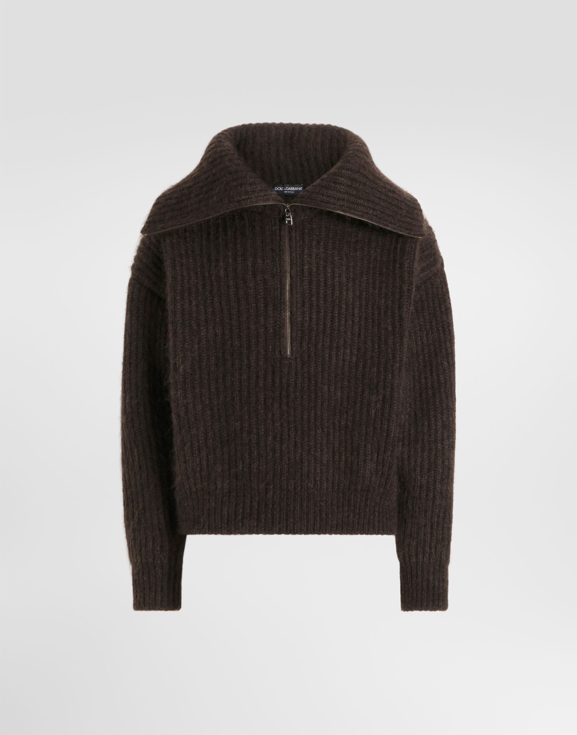 Wool blend pullover in Brown for Men | Dolce&Gabbana® US