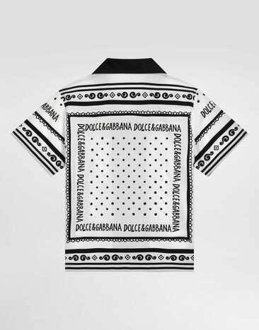 Dolce & Gabbana Poplin shirt with bandanna print Print L44S10FI5KQ