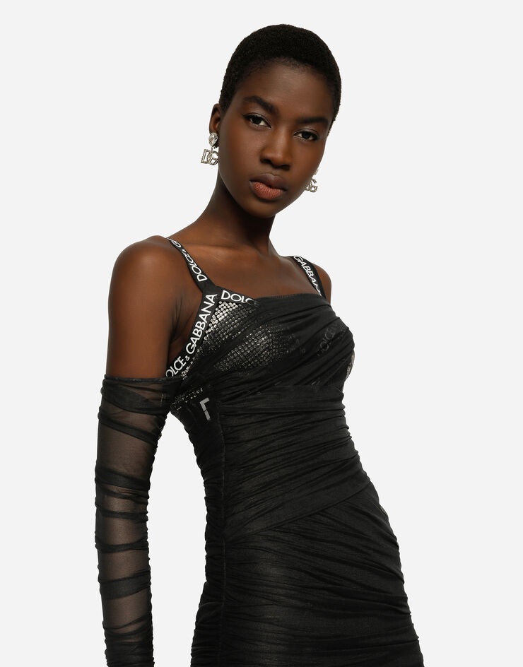 Dolce & Gabbana Short tulle dress Black F6R1FTFLRC2