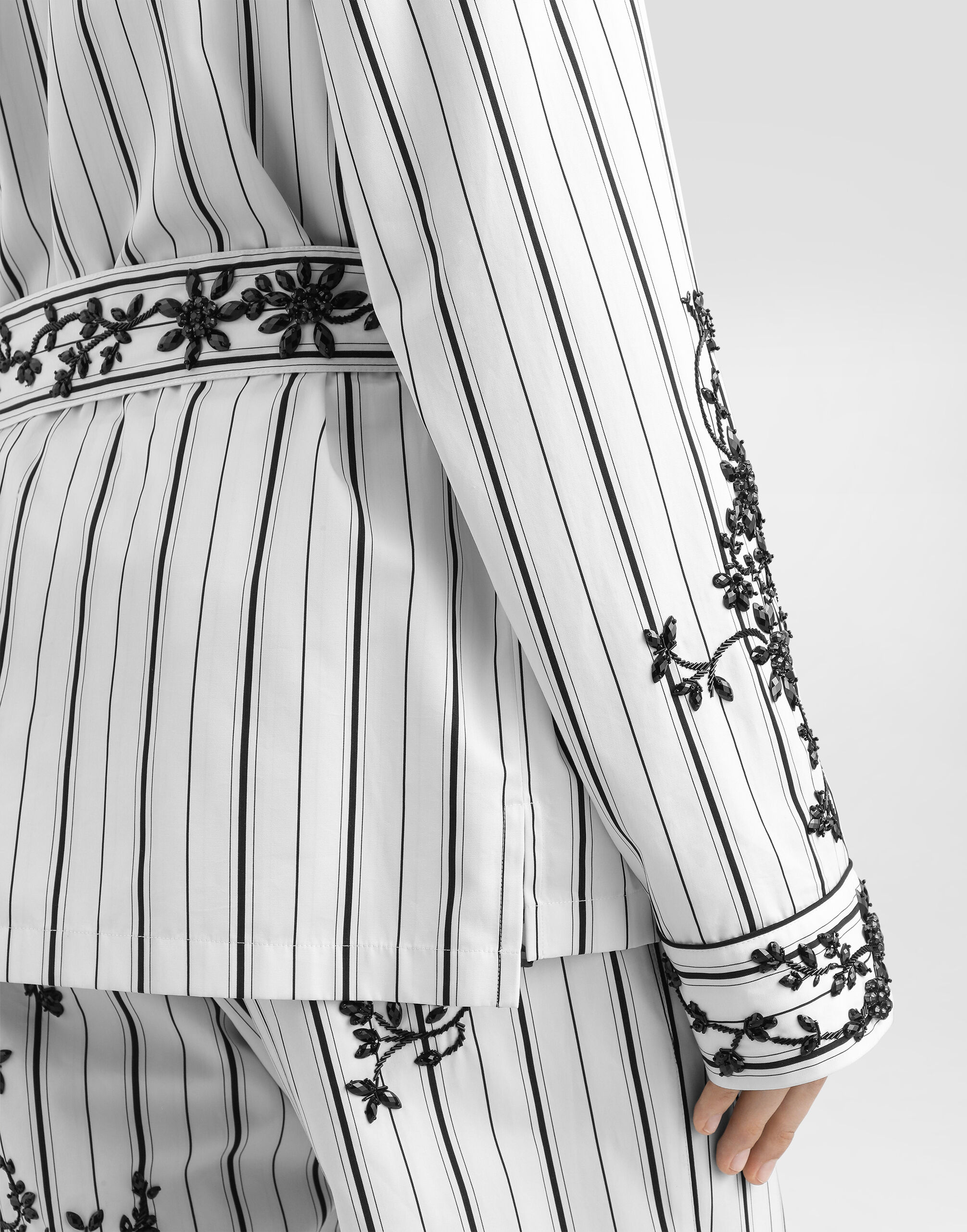 Vanity robe with embroidery in Multicolor for Men | Dolce&Gabbana®