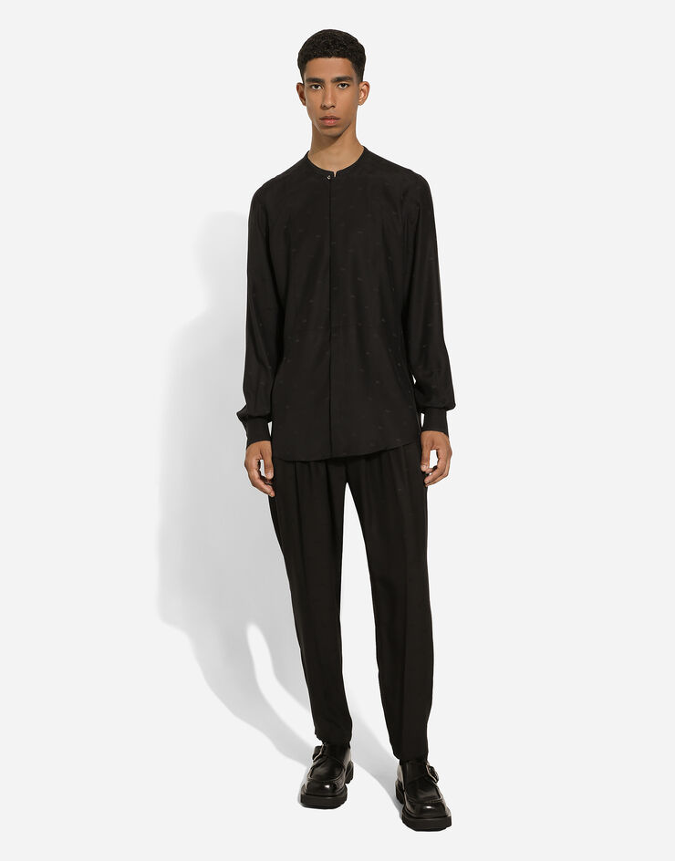 Dolce & Gabbana 真丝双绉慢跑裤 黑 GV4DATFJ1FK