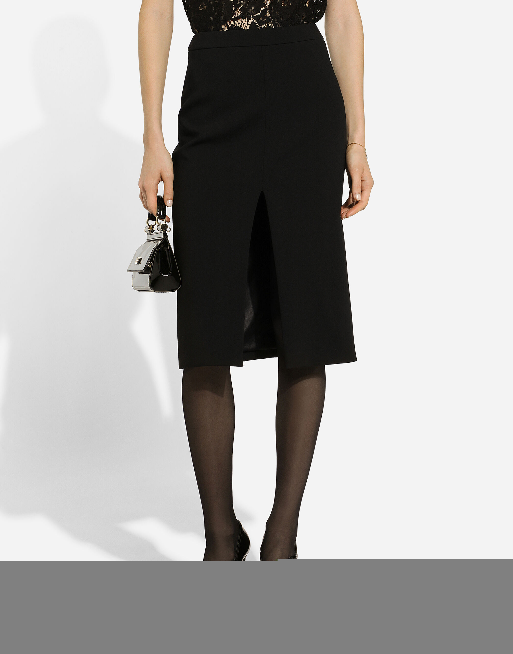 【送料&関税込】Dolce & Gabbana Slit Skirt Dolce & Gabbana side-slit Pencil Skirt | Black | FARFETCH
