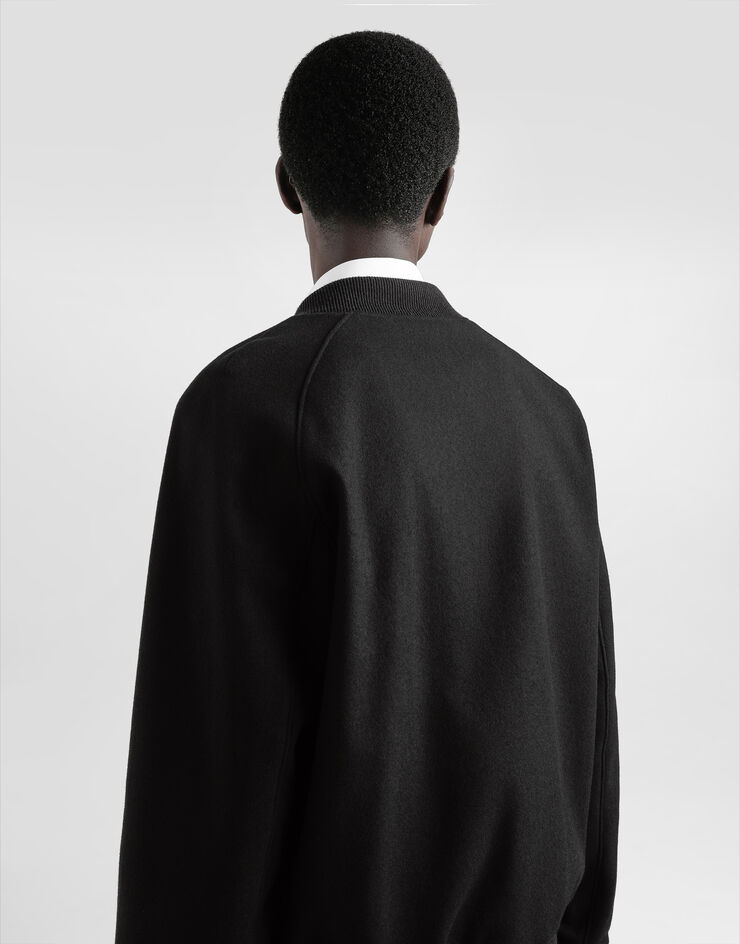 Dolce & Gabbana Wool jacket with patch Black G9BIAZFU2RC