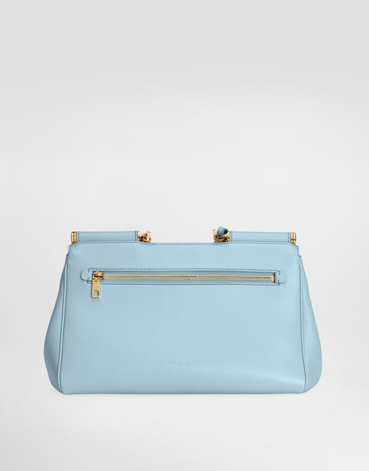 Dolce & Gabbana Medium My Sicily handbag in plongé calfskin Azure BB7782B7321
