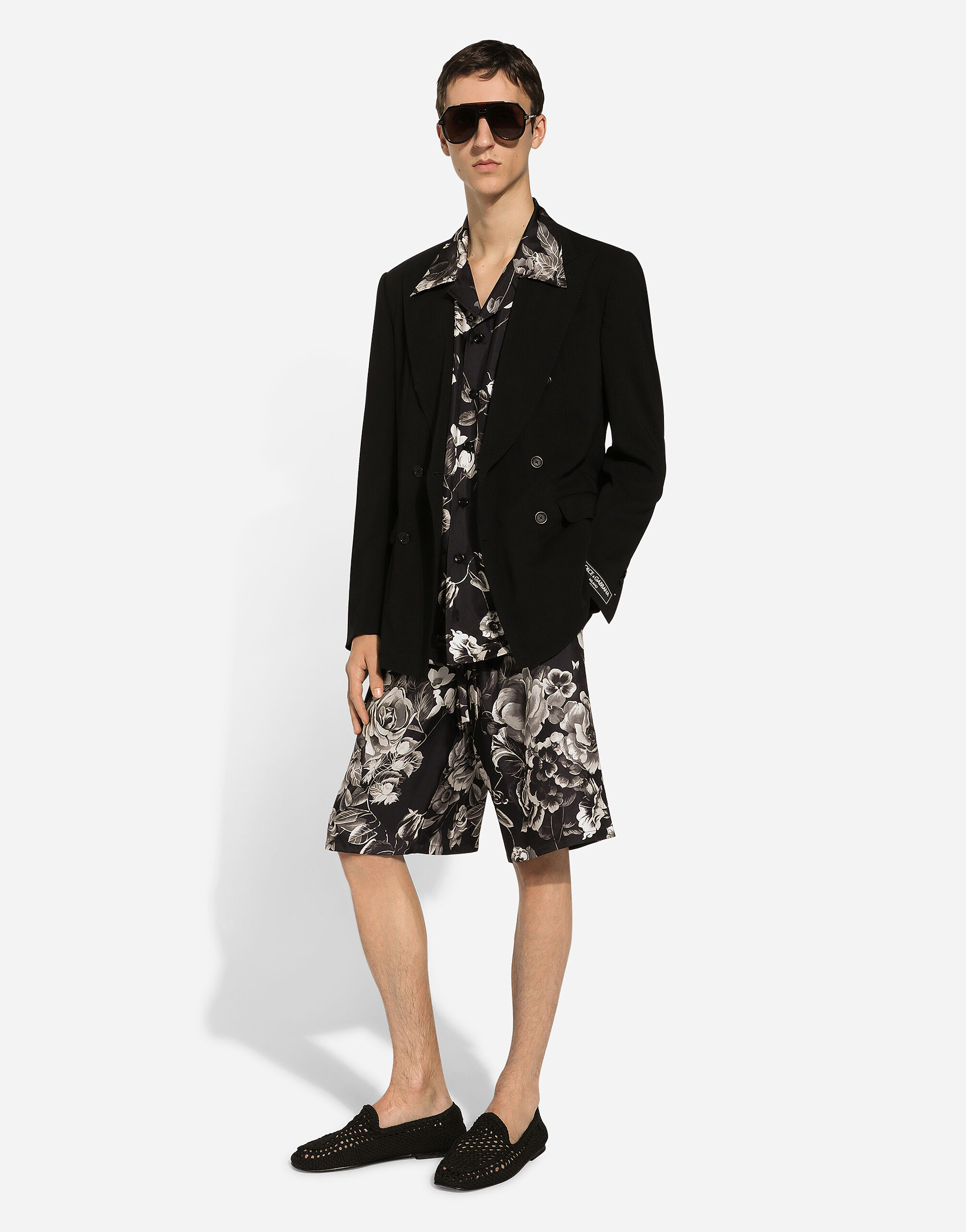 Chemise Hawaii en soie a imprime fleurs en Imprime pour homme Dolce Gabbana