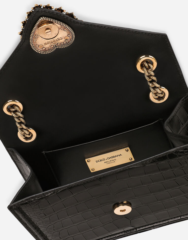 Dolce & Gabbana Medium crocodile skin Devotion bag 黑 BB6641A2R08
