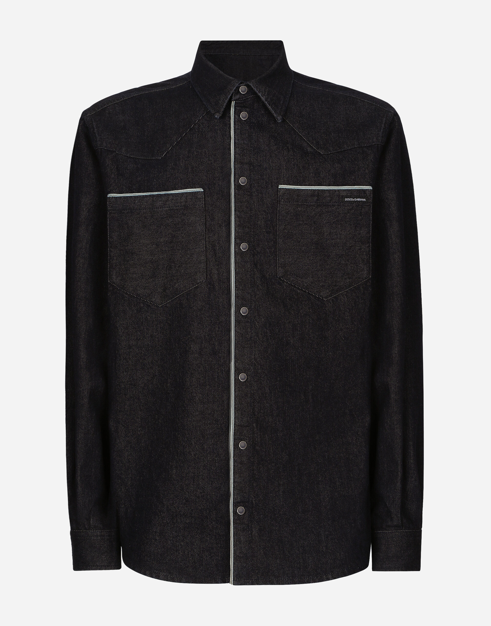 Selvedge denim Gold fit shirt in Blue for Men Dolce Gabbana