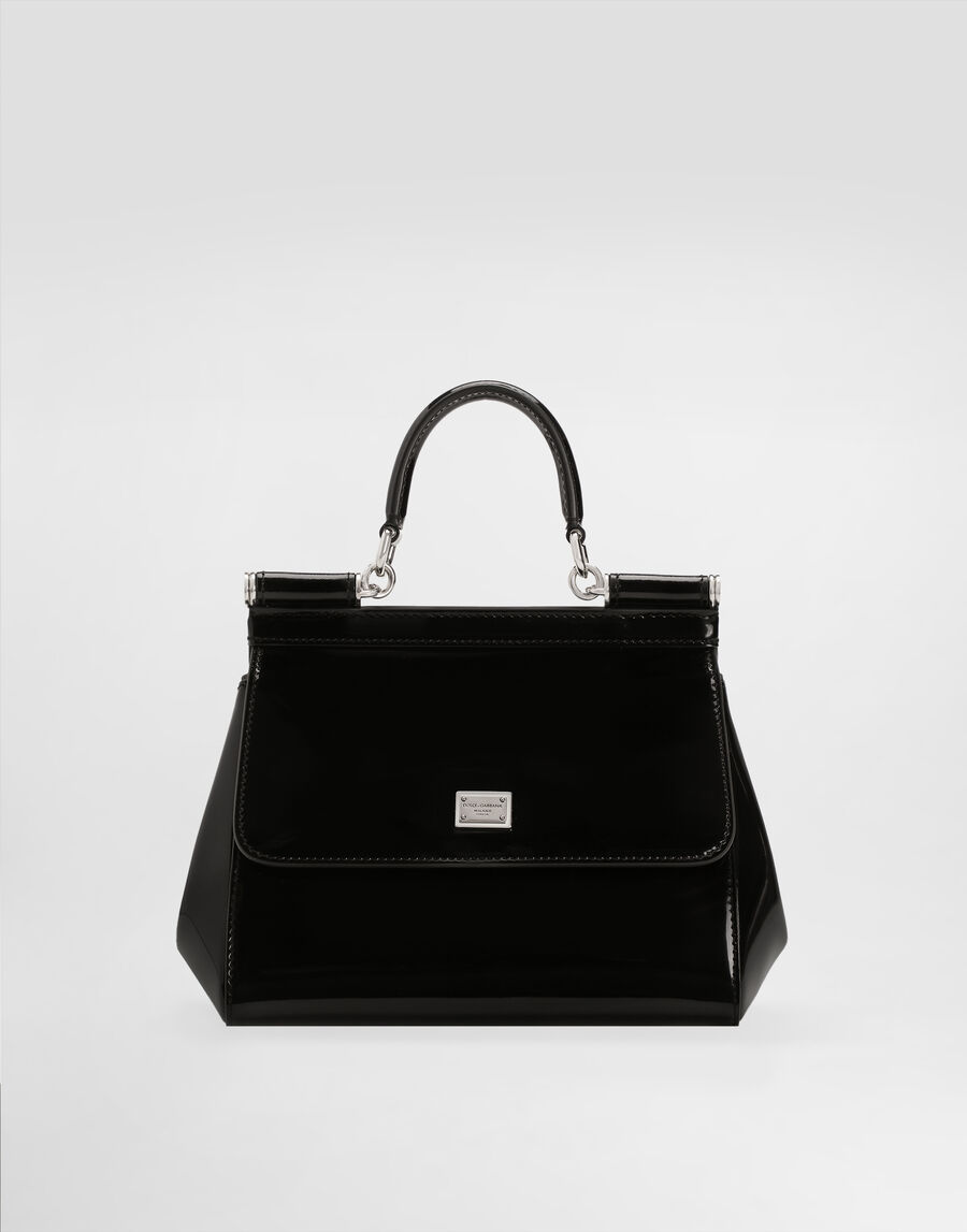 Small Sicily handbag in polished calfskin