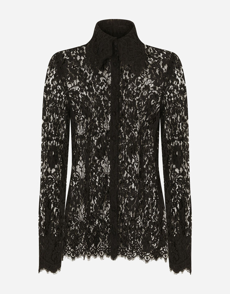 Dolce & Gabbana Lace shirt Black F5P70TFLSFV