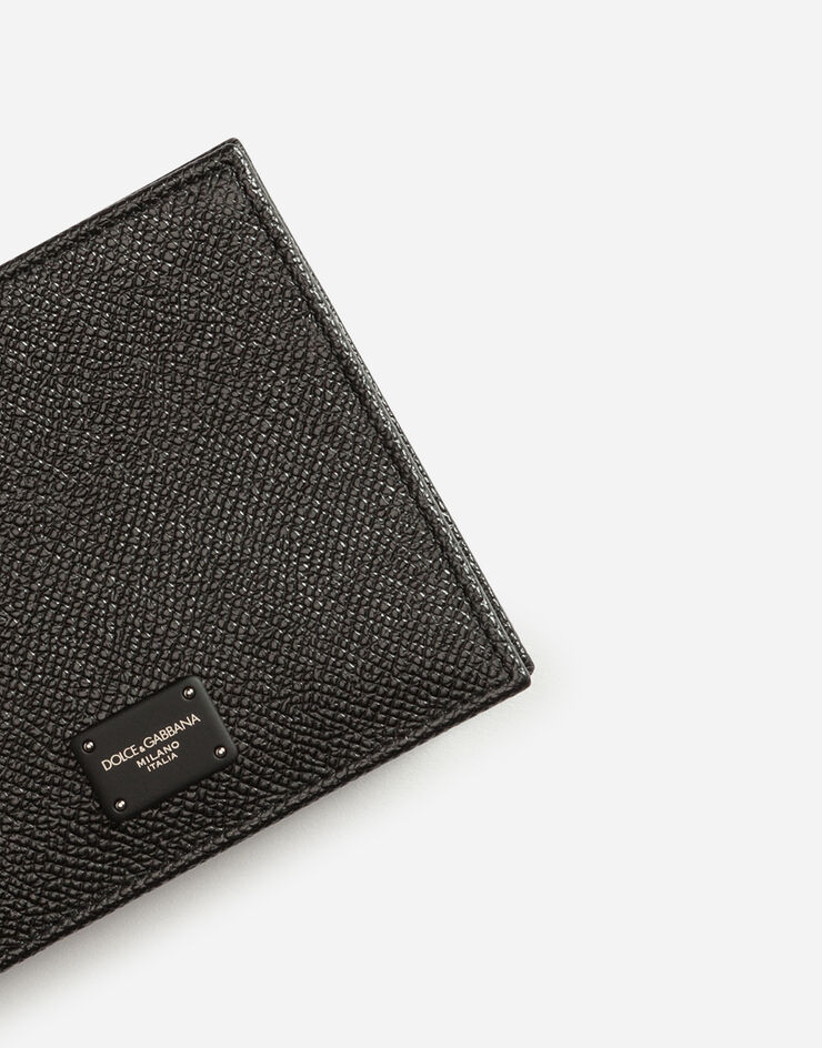 Dauphine calfskin wallet in Black for Dolce&Gabbana®