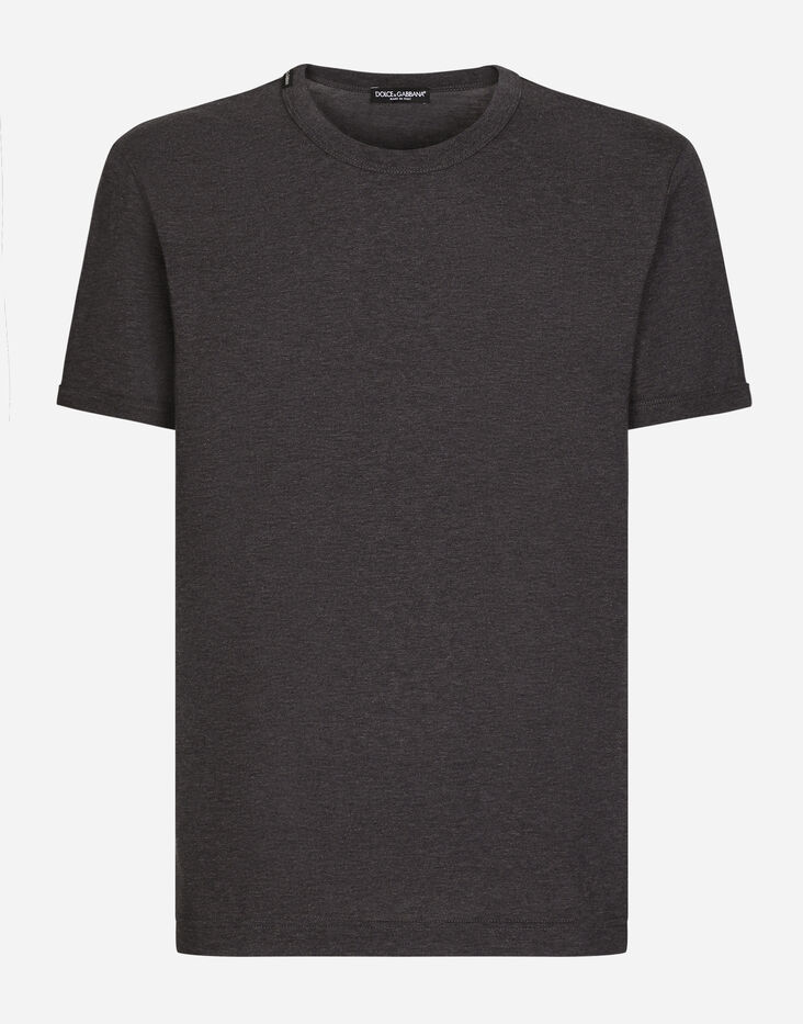 Dolce & Gabbana White Cotton Crown Collared Men Polo T-shirt main image 1
