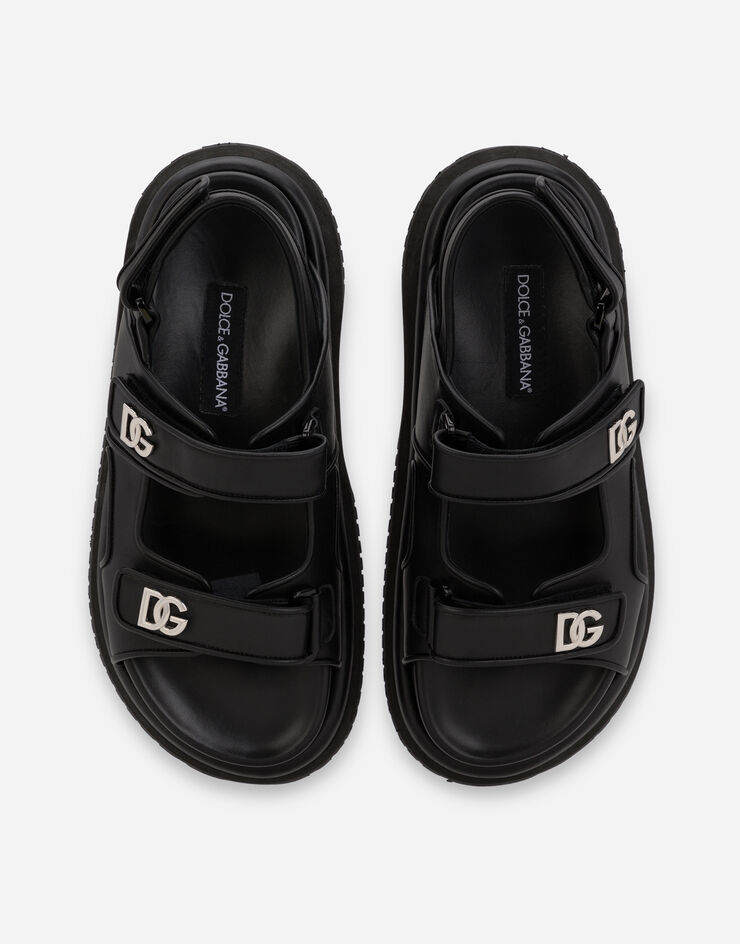 Dolce & Gabbana Calfskin nappa sandals Black CS2042AD439