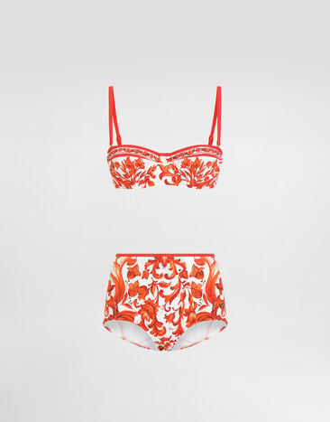 Dolce & Gabbana Majolica-print bikini Multicolor O8A27JONO19