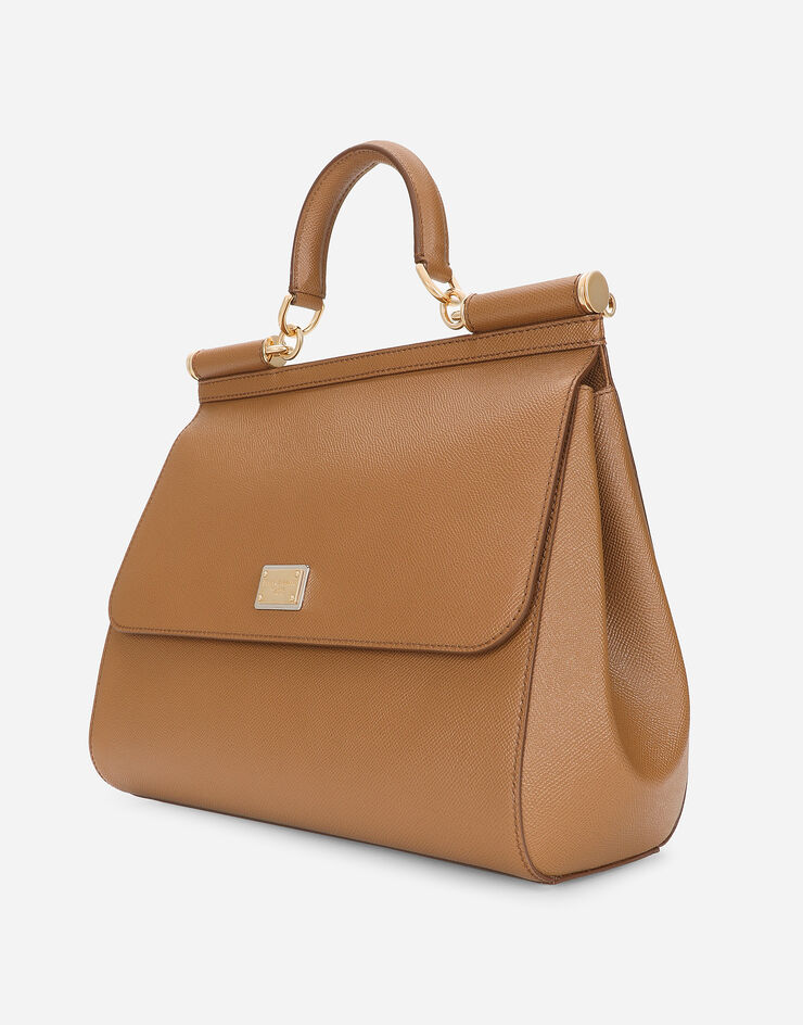 Dolce & Gabbana حقيبة يد سيسيلي كبيرة بني BB6015A1001