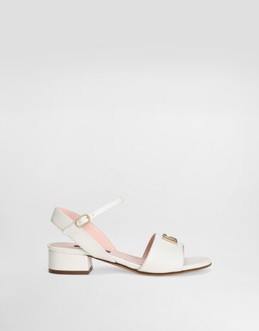 Dolce & Gabbana Calfskin sandals with DG logo Multicolor D11285A4801