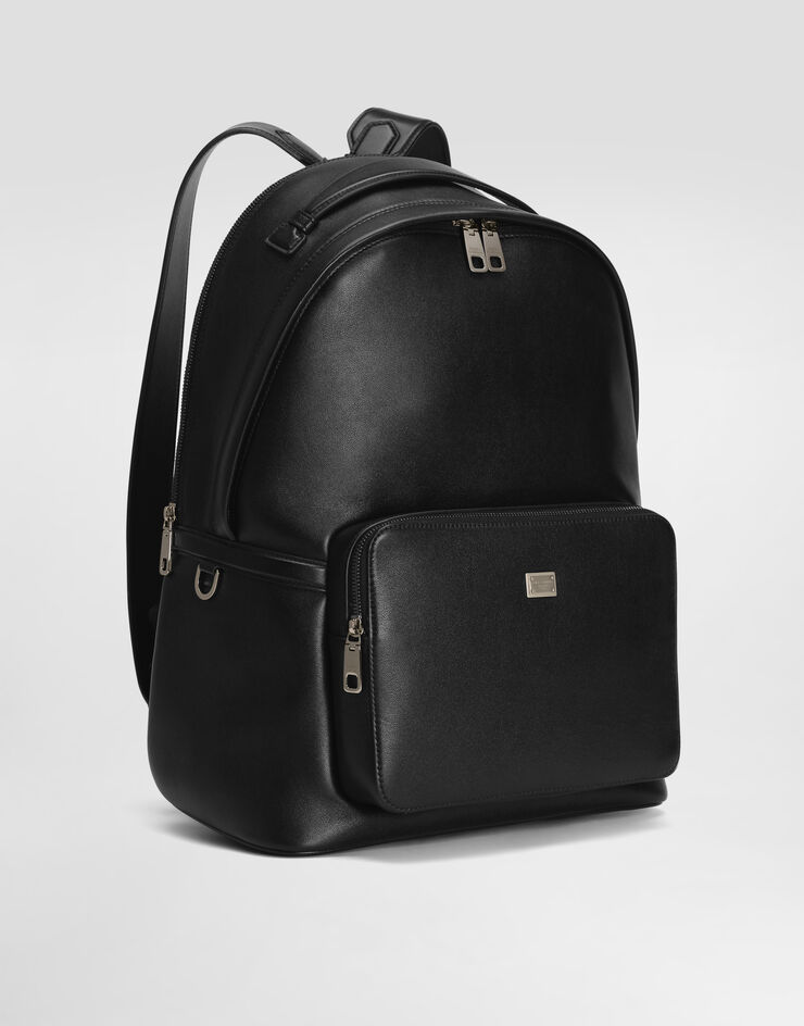 Dolce & Gabbana Mochila de piel de becerro Negro BM2385AV956