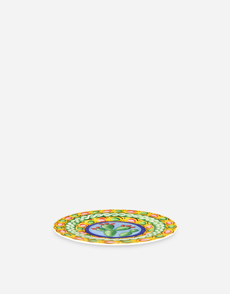 Dolce & Gabbana Set 2 Bread Plates in Fine Porcelain Multicolor TC0S02TCA07