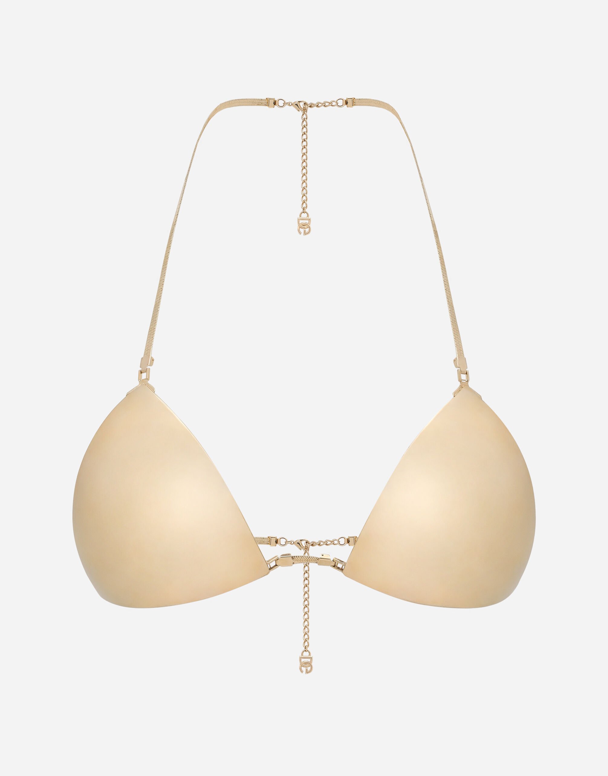 Dolce & Gabbana Rigid decorative metal bra Gold WNQ4S3W1111