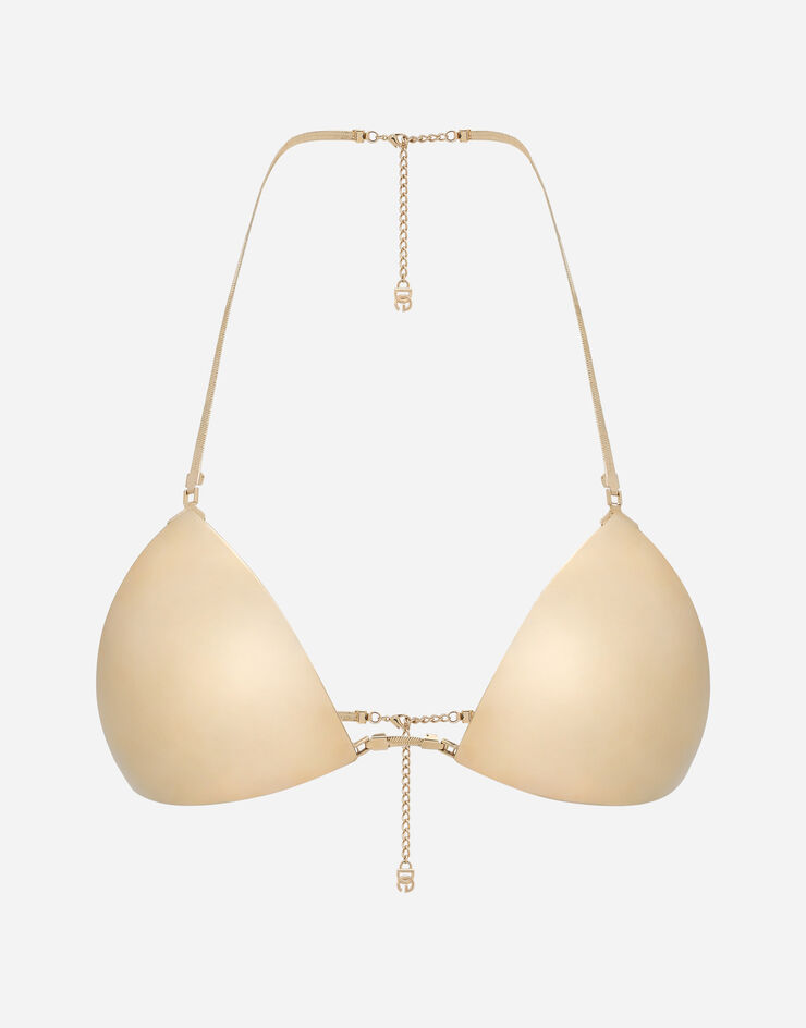 Dolce&Gabbana Rigid decorative metal bra Gold WZP8S1W1111