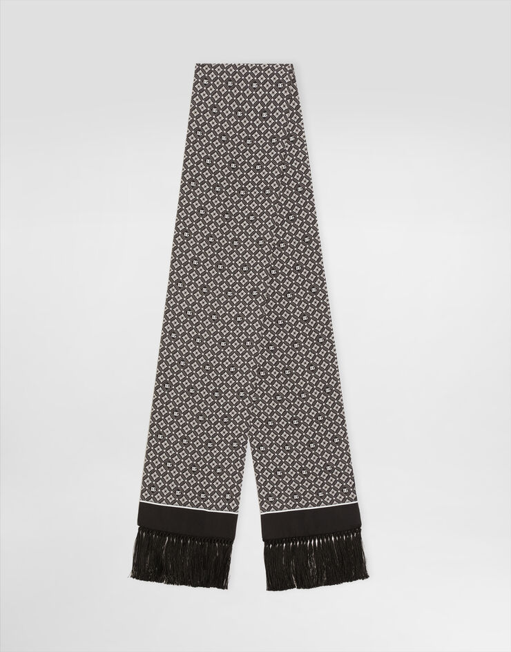 Dolce & Gabbana 마이크로 디자인 & 로고 실크 스카프 멀티 컬러 GQ369EG0WTB