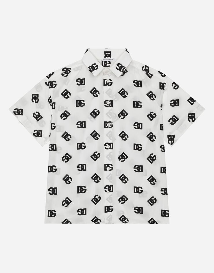 Dolce & Gabbana Рубашка из поплина с принтом логотипа DG разноцветный L43S73G7IJ2