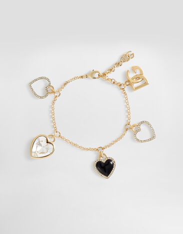 Dolce & Gabbana Italian Tailoring bracelet with heart charms Gold WBR6I1W1111