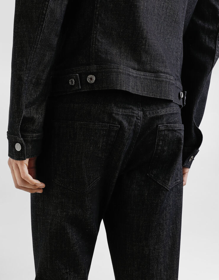 Dolce & Gabbana Vaqueros skinny de algodón elástico con parche Multicolor GY07LZG8MU9