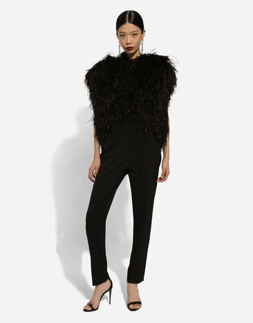 Dolce & Gabbana Bolero de plumas de avestruz Negro F26X6FGDBMX