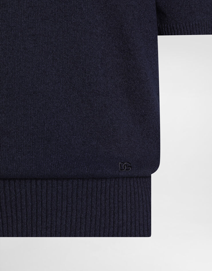 Dolce & Gabbana Polo en mezcla de algodón Blue GXZBHZJGMGX