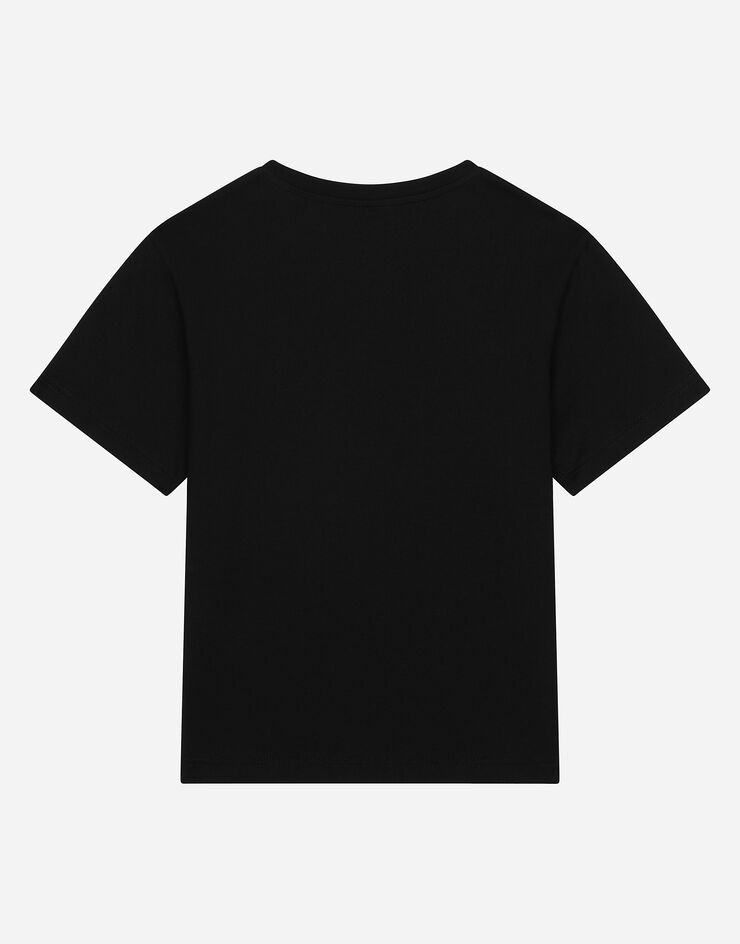 Dolce & Gabbana T-shirt en jersey à imprimé logo Dolce&Gabbana Noir L4JTEYG7K8D
