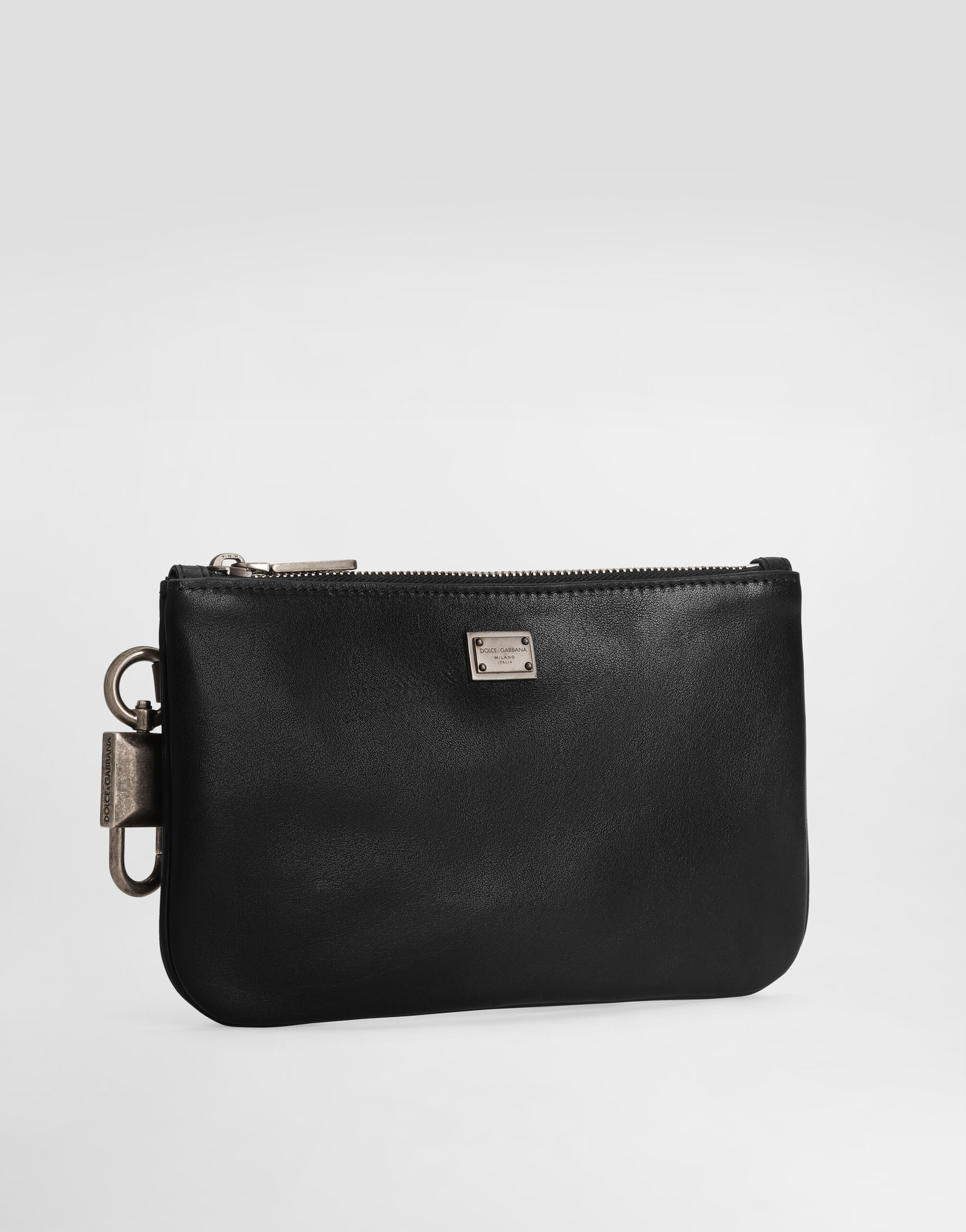 Calfskin necessaire in Black for Men | Dolce&Gabbana® US