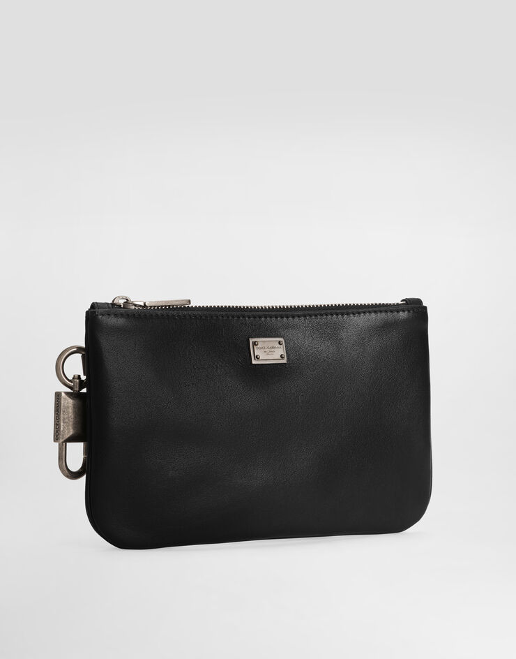 Dolce & Gabbana Calfskin necessaire Black BP3446AH850