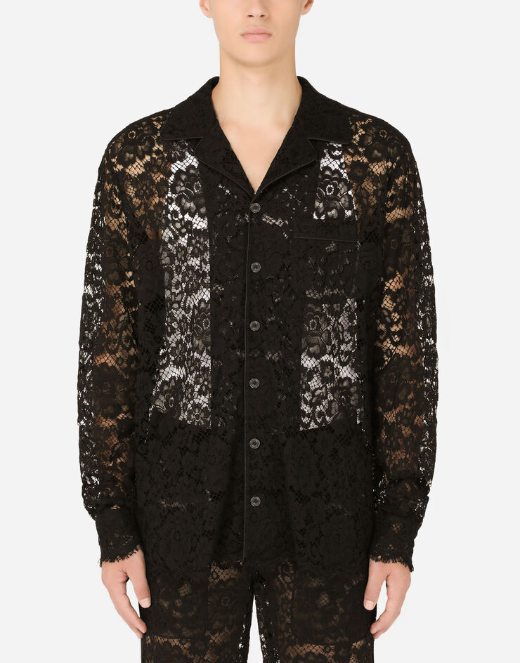 Dolce & Gabbana Lace shirt Black G5JD9THLMEA