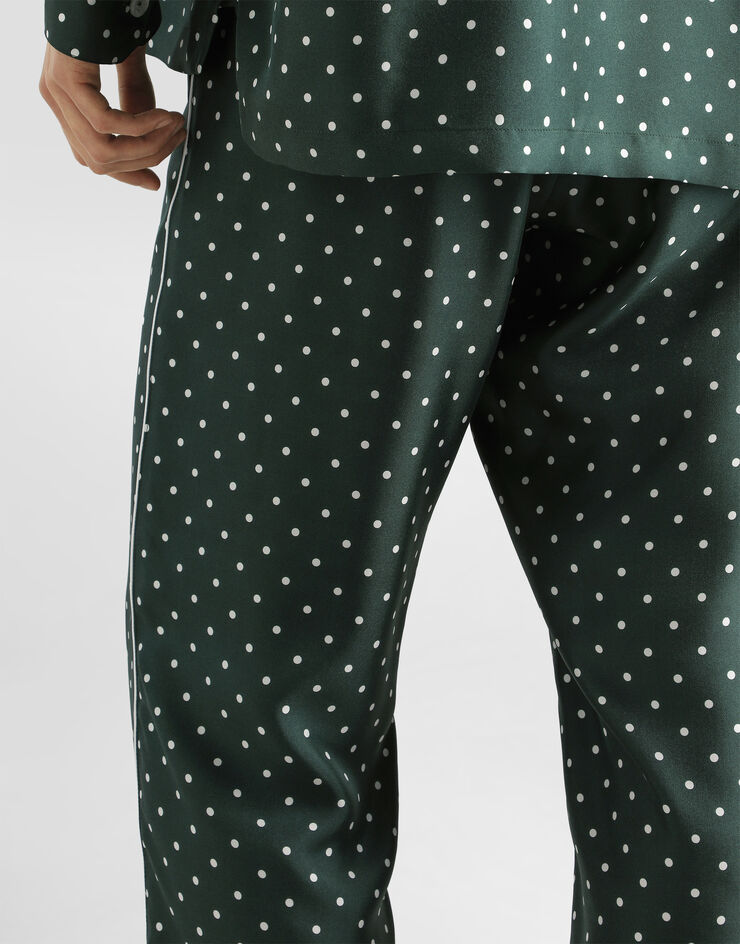 Dolce & Gabbana Polka dot-print vanity silk twill trousers Dolce & Gabbana Polka dot-print vanity silk twill trousers GVRMATIS14A