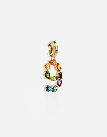 Dolce & Gabbana حِلية رقم 9 من ذهب أصفر عيار 18 قيراطًا وأحجار متعددة الألوان ذهب أصفر WAPR1GWMIX9