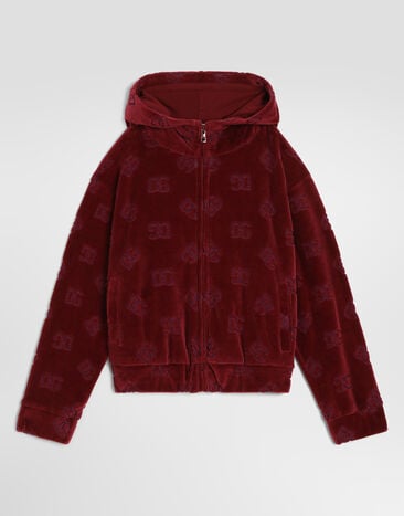 Dolce & Gabbana Logo jacquard jersey sweatshirt Red L5JWDLFJ7DL