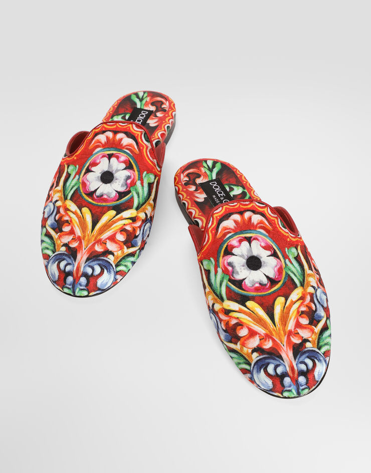 Dolce & Gabbana 카레토 프린트 브로케이드 뮬 멀티 컬러 CI0220A0466
