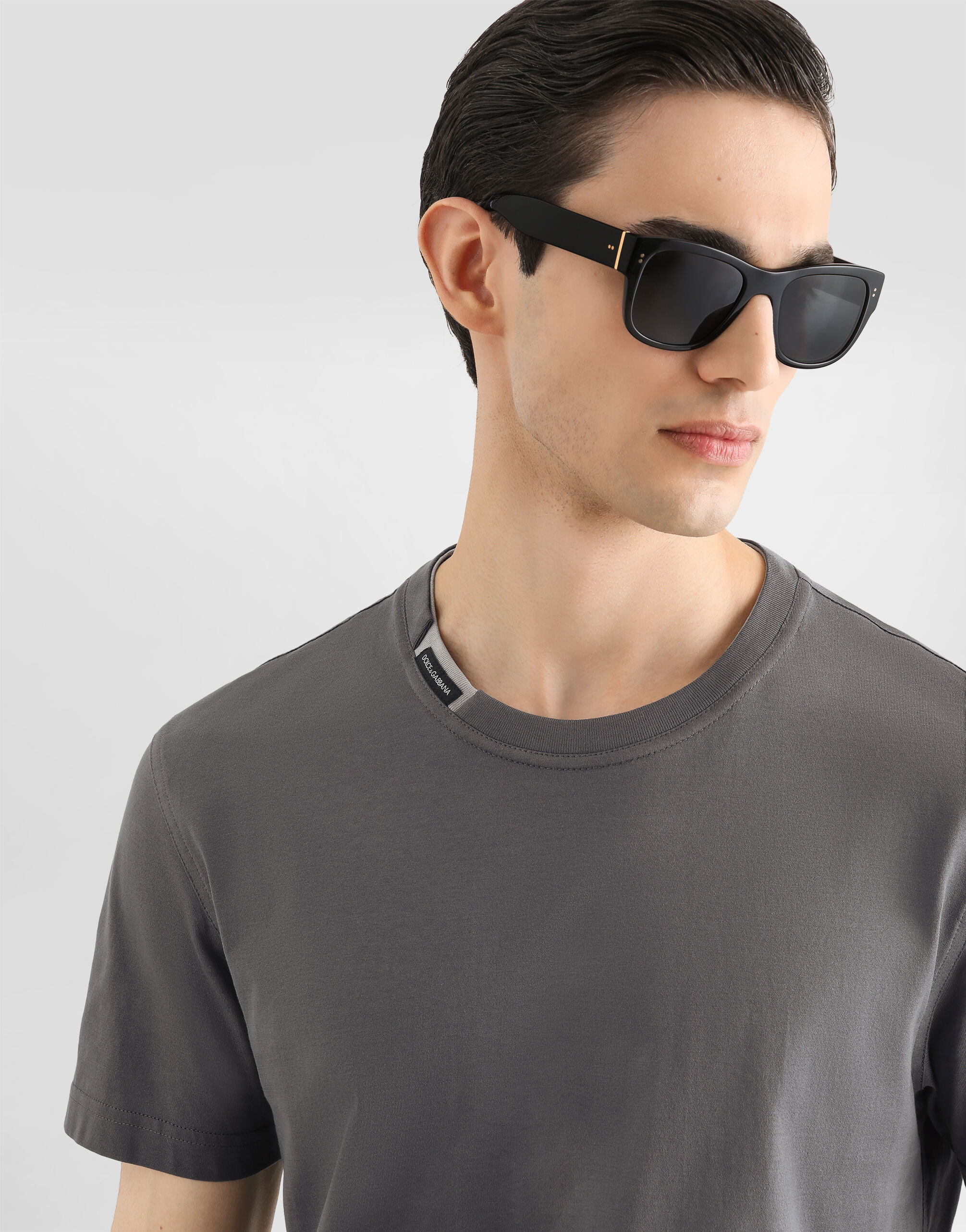 Cotton jersey t-shirt in Grey for Men | Dolce&Gabbana®
