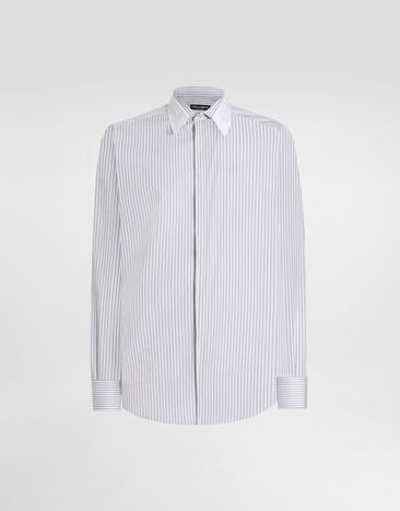 Dolce & Gabbana Striped poplin martini shirt Multicolor G5NQ0ZFR503