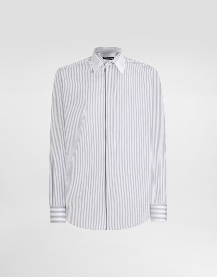 Dolce & Gabbana Striped poplin martini shirt Multicolor G5NQ0ZFR503
